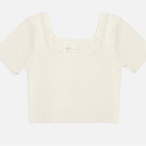 Rylee + Cru Scallop Tee | Natural | 4-5Y